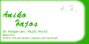aniko hajos business card